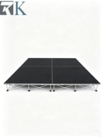 Plateforme de scène en contreplaqué facile à installer, scène en aluminium portable pour mariage, concert