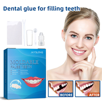 Ensemble de colle pour prothèse dentaire, revêtement de blanchiment des dents, pour un sourire parfait et confiant, fausses dents moulables