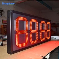 Estación de Gas Número de led digital precio cartel gasolina luces led signos control remoto digital Número de LED pantalla