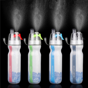 Botella Deportiva de 500 ml con Doble Pared y Aislamiento Frío, con Pulverizador de Niebla de PE, Asa Portátil, a Prueba de Fugas, con Pajita y Tapa de Rosca - Product Image 4