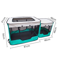 Tente de camping pour animaux de compagnie en tissu Oxford pliable fendu pour chats et chiens