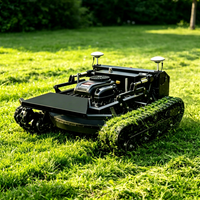 Tondeuse à gazon autotractée hybride télécommandée, hauteur de coupe réglable de 2 à 15 cm, moteur monocylindre 22 CV, zéro-turn