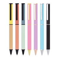 Stylo métallique hexagonal multicolore Morandi, kits noirs à finitions variées, stylo à bille hexagonal torsadé personnalisé en métal