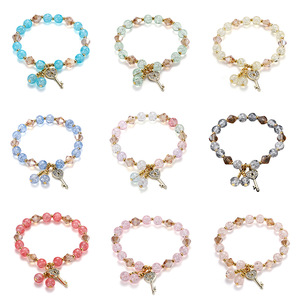 Pulseira de Cristal Colorida com Contas Personalizadas para Meninas, Presente Daisy, Pulseiras de Contas GMB033 - Product Image 2