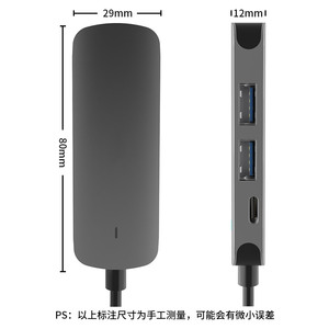 2026 jmax 4 in 1พอร์ต USB 3.0 Type C <span class=keywords><strong>4K</strong></span> HDTV อะแดปเตอร์ฮับหลายพอร์ตชาร์จ <span class=keywords><strong>pron</strong></span>-HUB USB Docking Station พร้อม LED - Product Image 6