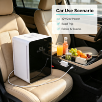 Réfrigérateur portable électrique chaud et froid de 15 litres, porte en verre, table, voiture, mini bar, réfrigérateur, efficace énergétiquement