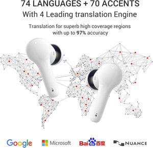 Tai nghe không dây M6 Voice với hộp sạc, hỗ trợ dịch thuật trực tuyến 144 ngôn ngữ, thiết bị dịch thuật thông minh - Product Image 3