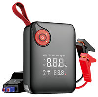 Démarreur portable pour moto et voiture 800A Peak, gonfleur de pneus 150 PSI, batterie externe 7200 mAh, outil d'urgence pour véhicules essence 4.0L et diesel 2.5L