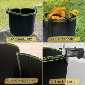 Sacs <span class=keywords><strong>de</strong></span> culture en tissu pour plantes <span class=keywords><strong>de</strong></span> jardin et <span class=keywords><strong>de</strong></span> ferme, 5 gallons, pour culture en extérieur, pots en tissu non tissé, sacs <span class=keywords><strong>de</strong></span> pépinière, sacs <span class=keywords><strong>de</strong></span> culture pour plantes - Product Image 2