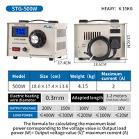 Écran LCD STG-500VA monophasé 220V AC régulateur de tension automatique transformateur Variac Variable pour fréquence 50/60Hz