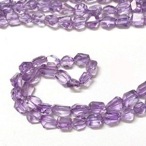 Perles en forme de pépite à facettes en améthyste rose naturelle pour la fabrication de bijoux 6x8-8x10mm perles de pierres précieuses de coupe irrégulière prix de gros en vrac - Product Image 3