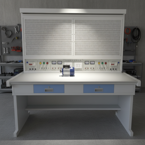 Appareil <span class=keywords><strong>de</strong></span> formation pour électriciens, kit <span class=keywords><strong>de</strong></span> pratique <span class=keywords><strong>de</strong></span> câblage à double poste <span class=keywords><strong>de</strong></span> travail, contacteur AC, relais thermique, moteur, fondations des compétences électriques - Product Image 3