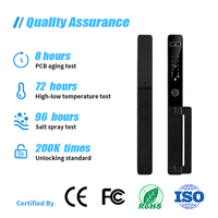 Vertexis Smart Home Aluminium Slot Slim Smalle Profiel Waterdichte Vingerafdruk Gezichtsherkenning voor 5.0 Wi-Fi/App Tuya App