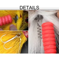 Spinpoler Fishing Lure 3D Augen Maus Köder Hirsch Haar Weiche Locken Schwanz Kunststoffe Maden Drillinge Big Pike Catfish Bass Tackle