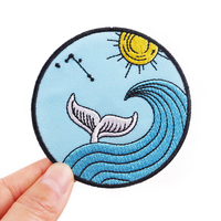 Vente en gros 3d logo puff vêtements broderie badge tissu vêtement feutre sequin serviette broderie personnalisée patch tissé aucun minimum