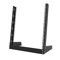 Armoire réseau inclinée 4U à 9U, 2 poteaux, cadre ouvert, rack ouvert 19 pouces