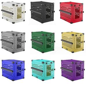 Yeni tasarım büyük lüks havacılık alüminyum köpek taşıma sandığı tekerlekler ile kalınlaşmış havalandırma firma kafes ile katlanabilir - Product Image 2