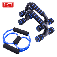 ZHOYA Ensemble d'Exercices à Domicile Portable 7-en-1 : Bandes de Résistance Musculaire, Tapis de Genou, Corde à Sauter, Roues Abdominales