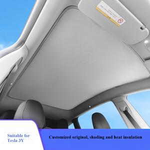 ผ้าตาข่ายรถดวงอาทิตย์สีดำสีเงินสำหรับ <span class=keywords><strong>TESLA3</strong></span>/Y ม่านบังแดด - Product Image 3