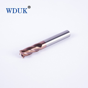 HRC55 Tungsten Çelik Yuvarlak Uçlu Freze, 4 Kanallı Karbür <span class=keywords><strong>CNC</strong></span> Freze Kesicisi, Çelik İşleme İçin - Product Image 3