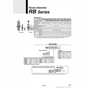 Pièces pneumatiques d'amortisseur SMC Pneumatics RB0604 - Product Image 1
