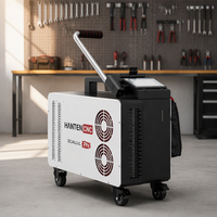Machine de nettoyage laser de type bagage HANTENCNC, laser à fibre pour dérouillage, solution de nettoyage industrielle flexible pour l'entretien extérieur