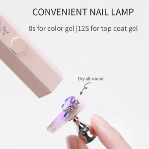 Rechargeable Cordless Curing Mini UV Led Nail Lamp Blue Nail Lamp Moon Light Lamp For Nail