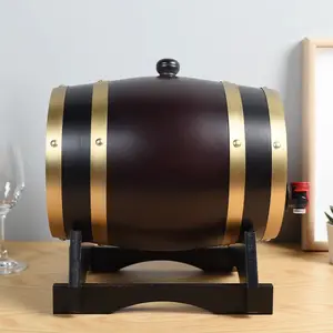 Tonneau de chêne gravé de haute qualité réfrigérateur à vin en bois réfrigéré refroidisseur de vin baril de vin