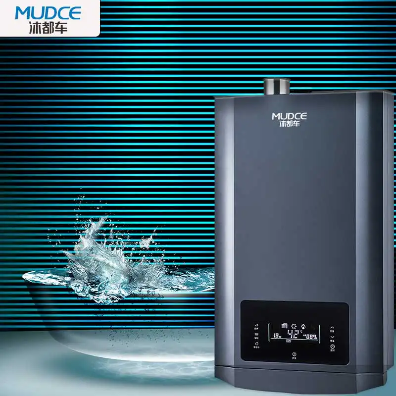 Calentador de agua de gas rápido para el hogar, dispositivo de encendido por chispa de 16L, 26kW, con termostato de válvula de gas