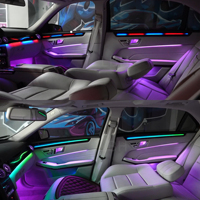 Para 2010-2015 mercedes-benz Clase E W212 lámpara de ambiente Interior de coche tamaño OEM LED Galaxy Rainbow Kit Symphony RGB luz ambiental