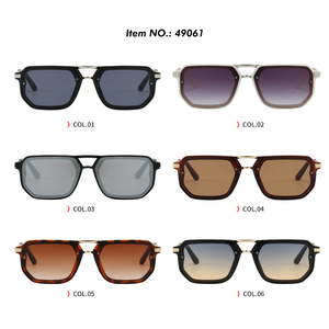 Lunettes de soleil Superhot Eyewear 49061 Fashion 2026, style rétro rectangulaire, double pont, pilote, dessus plat - Product Image 6