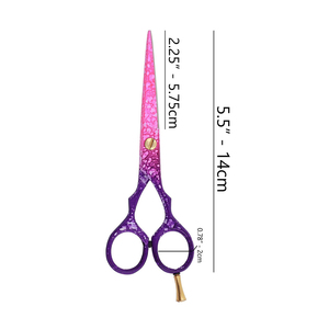 Tijeras de Peluquería Profesionales de Acero Inoxidable Rosa en Cuatro Tamaños, Tijeras para Cortar Cabello de Hombre - Product Image 2