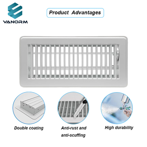 4X10 Pouces Sortie d'air au sol FL Sortie d'échappement Ouverture de <span class=keywords><strong>ventilation</strong></span> Fer à repasser Ouverture de <span class=keywords><strong>ventilation</strong></span> Blanc - Product Image 3