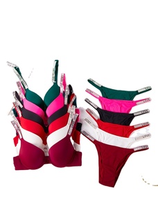 บราเซ็กซี่ประดับเพชรแบบดันทรง ปรับได้ บาง-หนา ตัวอักษร  กระชับทรง  ชุดชั้นในแบบชิ้นเดียวสำหรับสาวๆ - Product Image 1