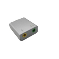USB 2-Kanal 7.1 Externer Adapter mit 3,5mm Klinkenstecker Kopfhörer/Mikrofon Soundkarte für Laptop