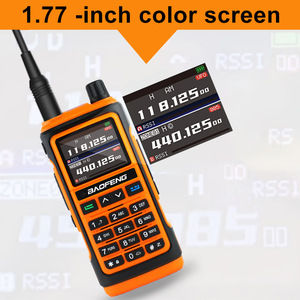 Baofeng Uv 17 Talkie-walkie toutes bandes avec écran couleur de 1,77 pouce, batterie rechargeable, orange - Product Image 1