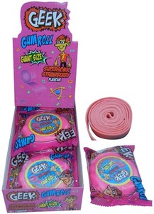 Grands rouleaux de gomme à bulles en boîte de 50g, gomme à mâcher hala, gomme énergétique - Product Image 2