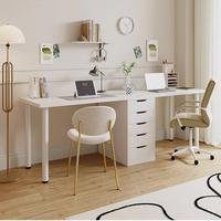 Autres meubles commerciaux Nouvelle table d'étude simple et pragmatique avec tiroirs Bureau d'ordinateur blanc Table de travail d'ordinateur