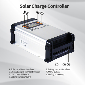Controlador <span class=keywords><strong>de</strong></span> carga <span class=keywords><strong>solar</strong></span> MPPT 60A 12V/24V/48V Adaptación automática con salida USB 5V2.1A y función <span class=keywords><strong>de</strong></span> pantalla LCD - Product Image 2