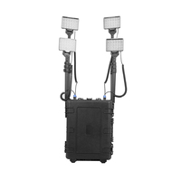 Lampes d'extérieur sur roues pour zones isolées 360 °   Projecteur réglable à faisceau large et focalisé, éclairage d'urgence pour les chantiers de construction et les événements sportifs