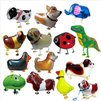 Stand animaux de marche forme ballons pour animaux de compagnie jouets classiques pour enfants modèles hybrides de feuille de ballon d'hélium animal