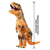Costume de dinosaure gonflable à gonflage rapide, fonctionnant sur piles, pour adultes, écologique, imperméable, avec LED, pour Halloween et événements scolaires