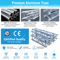 Sistema de Truss de Aluminio Cuadrado de 290 mm con Certificación TUV y CE para Stands de Exhibición en Exteriores, Escenarios de Conciertos y Pantallas LED