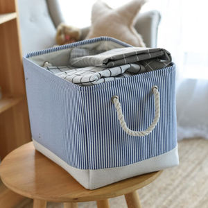 Large Capacity Linen Waterproof <b>Canvas</b> <b>Storage</b> <b>Box</b> Collapsible Foldable Rectangular Basket 500 Pcs Pet Toys Collection Opp - Product Image 5