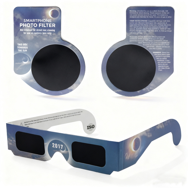 Custom Design Cardboard Eclipse Glasses - Bulk Party Favors with Safety Certification