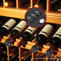 Petit cadenas à 3 chiffres pour bouteille de vin avec bouchon de sécurité à code, design créatif, bouchon de bouteille de vin rouge avec cadenas à combinaison
