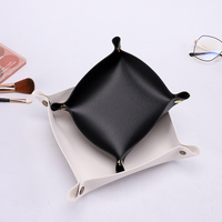 Plateau pliant en cuir personnalisé de haute qualité, boîte de rangement pour bijoux, décoration d'intérieur, couleur et logo personnalisés, impression numérique
