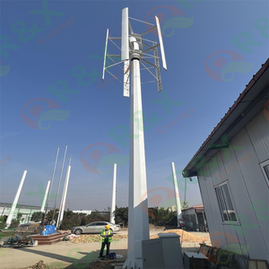 ระบบไฮบริดพลังงานลมและพลังงานแสงอาทิตย์ 5kw 10kw 20kw 48v 120v 380v กังหันลมแบบตั้ง VAWT RX-HV กังหันลม 5kw สำหรับบ้าน RX-HV - Product Image 3