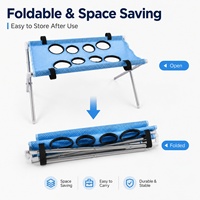 Plateforme de bain pliable en maille d'acier inoxydable pour animaux de compagnie, support de toilettage et de contention pour chats, utilisation extérieure toutes saisons