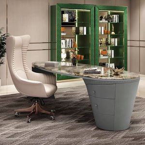 Mueble de oficina moderno, escritorio MDF de madera de alta tecnología, jefe gerente en forma de L, escritorio de oficina ejecutiva - Product Image 6
